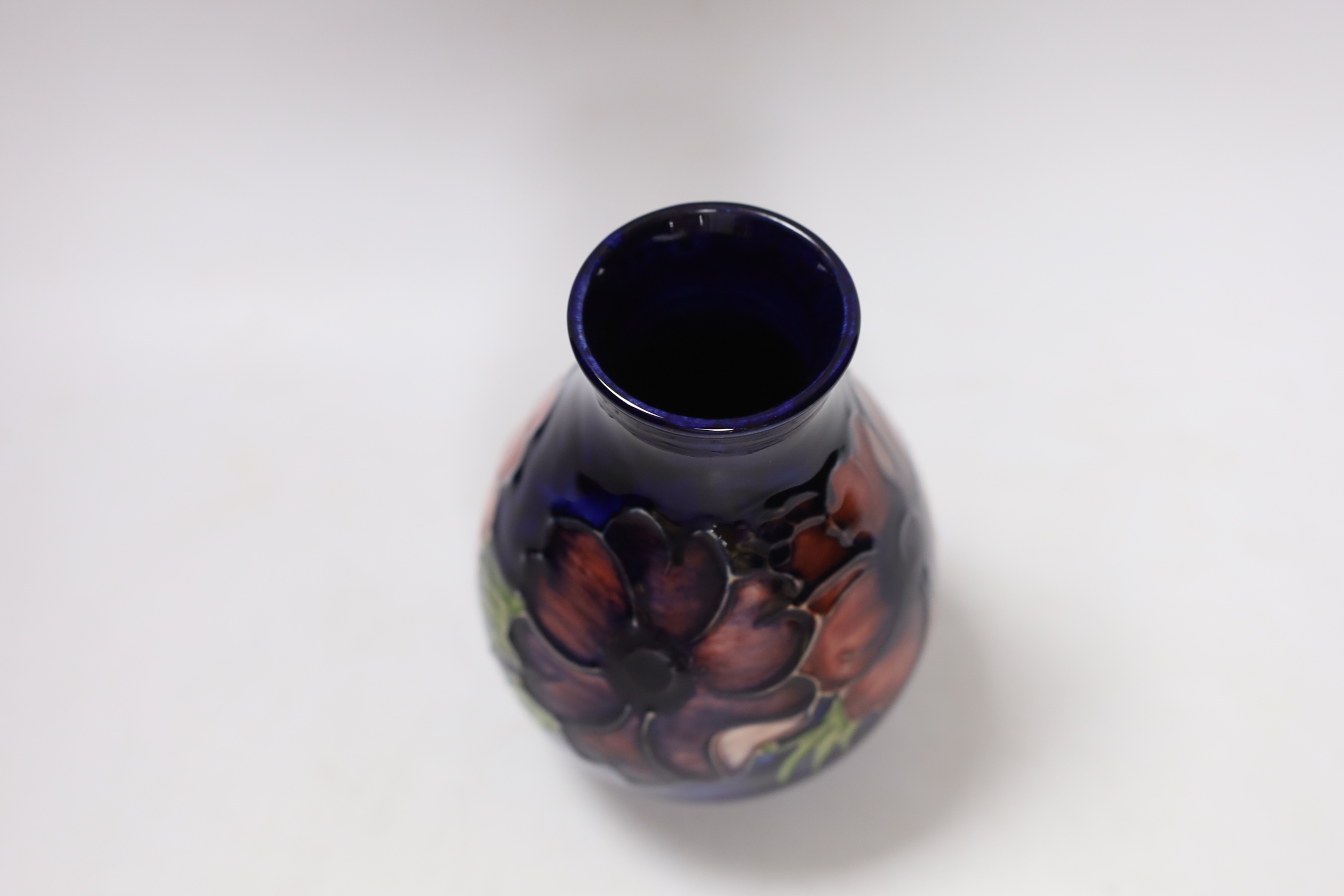 A Moorcroft vase decorated with poppies, 14cm